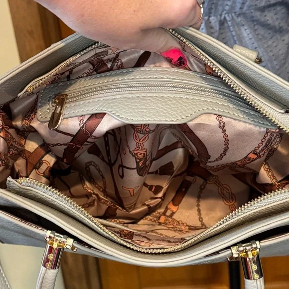 Cat Hand Painted Vegan LaTerre brand Convertible Shoulder Bag NWT